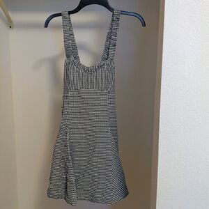 Maeve Black and White Checkered Mini Dress Size xs